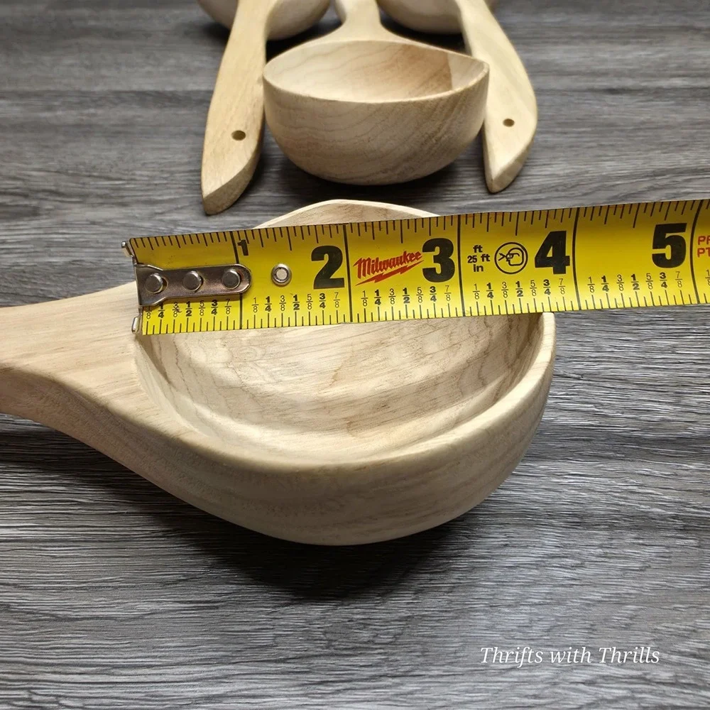 4 Peice Wooden Soup Ladles - Excellent For All Types Of Cooking And Serving Food